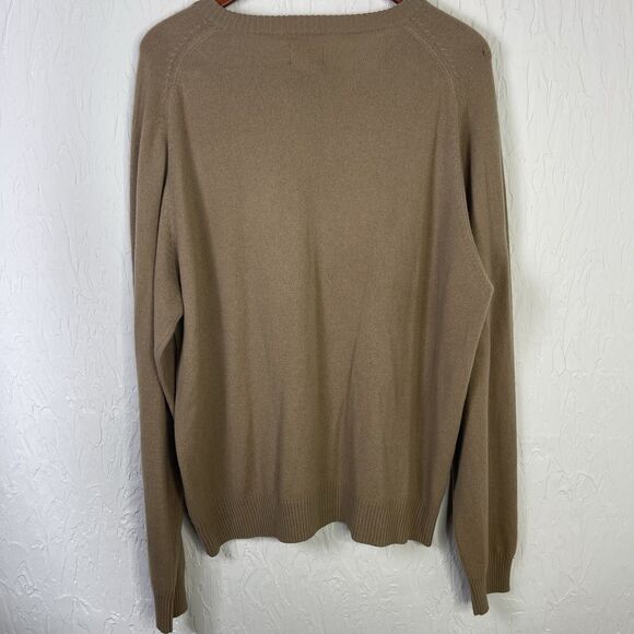 NWT Vintage George Men's Large Cashmere Sweater Long Sleeve Coffee Brown READ T - Picture 8 of 11